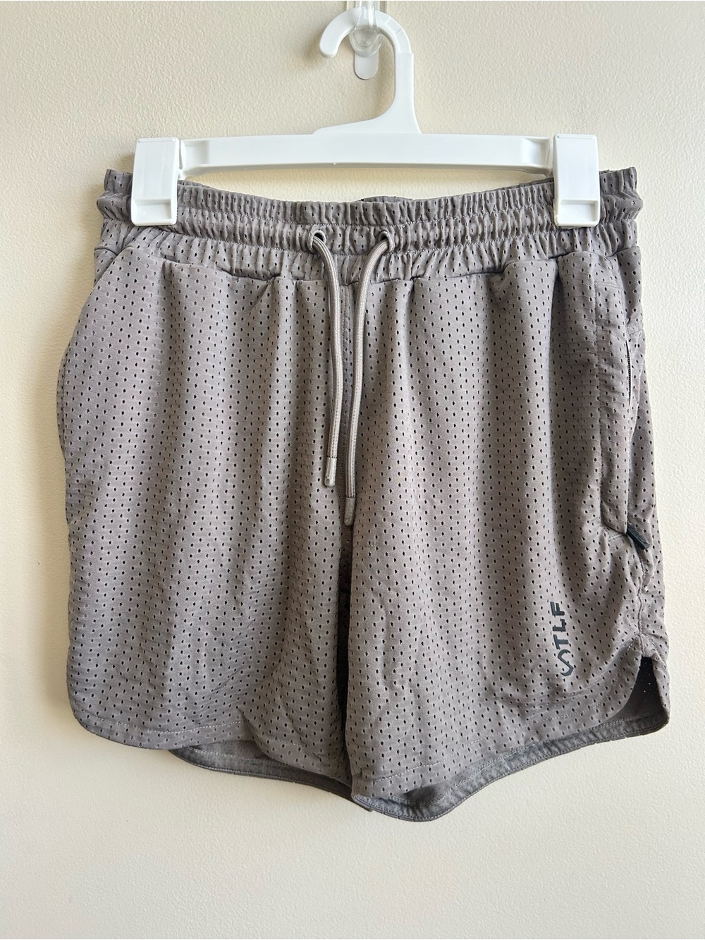 TLF Apparel Mens Micro Mesh 5 Inch Shorts Quiet Shade Grey S